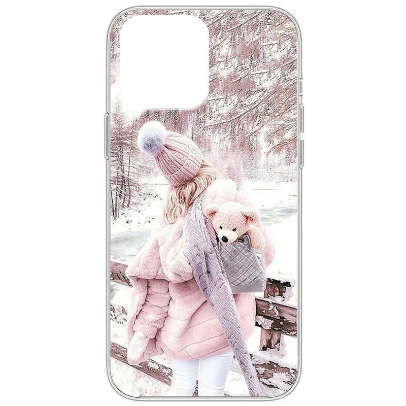 

TPU чехол Winter story для Apple iPhone 13 (6.1") Girl and bear (203247)