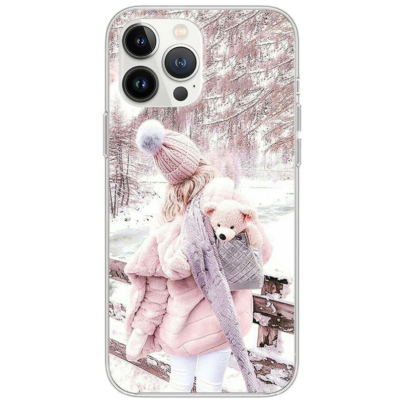 

TPU чохол Winter story для Apple iPhone 13 Pro (6.1") (Girl and bear)