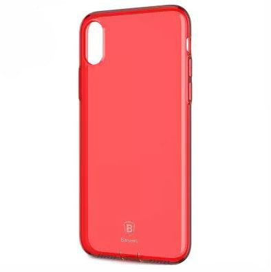 

TPU чехол Baseus Simple Ultrathin для Apple iPhone X (5.8") / XS (5.8") с заглушкой Красный / Transparent Red (67055)