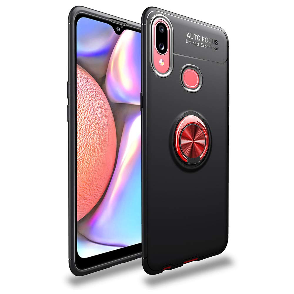 

TPU чехол Deen ColorRing под магнитный держатель для Samsung Galaxy A10s Черный / Красный (111816)