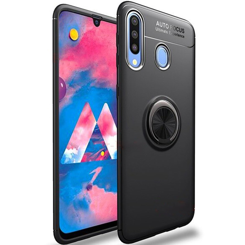 

TPU чехол Deen ColorRing под магнитный держатель для Samsung Galaxy A20s Черный / Черный (117880)