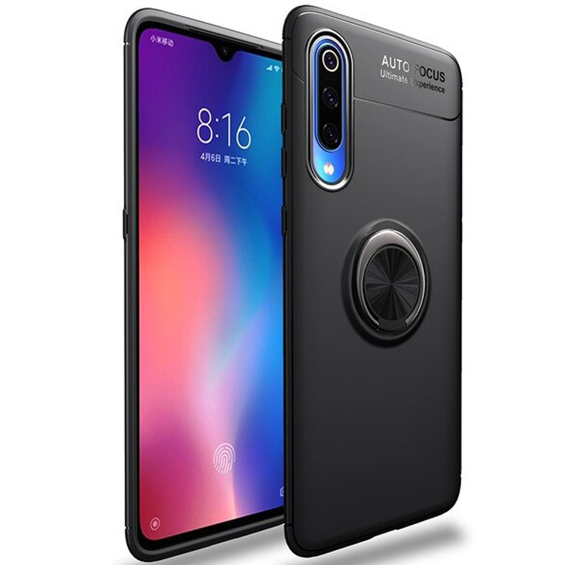 

TPU чехол Deen ColorRing под магнитный держатель для Xiaomi Mi 9 Pro Черный / Черный (117860)