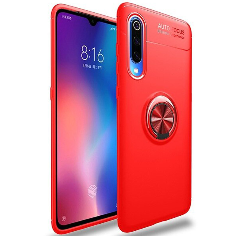 

TPU чехол Deen ColorRing под магнитный держатель для Xiaomi Mi 9 Pro Красный / Красный (117861)