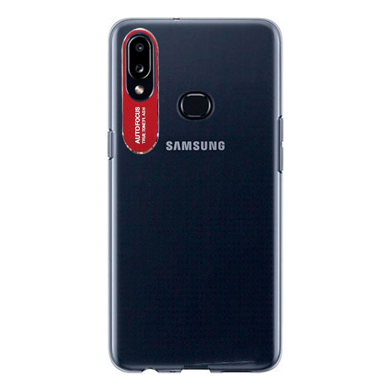

TPU чохол Epic clear flash для Samsung Galaxy A10s (Безбарвний / червоний)