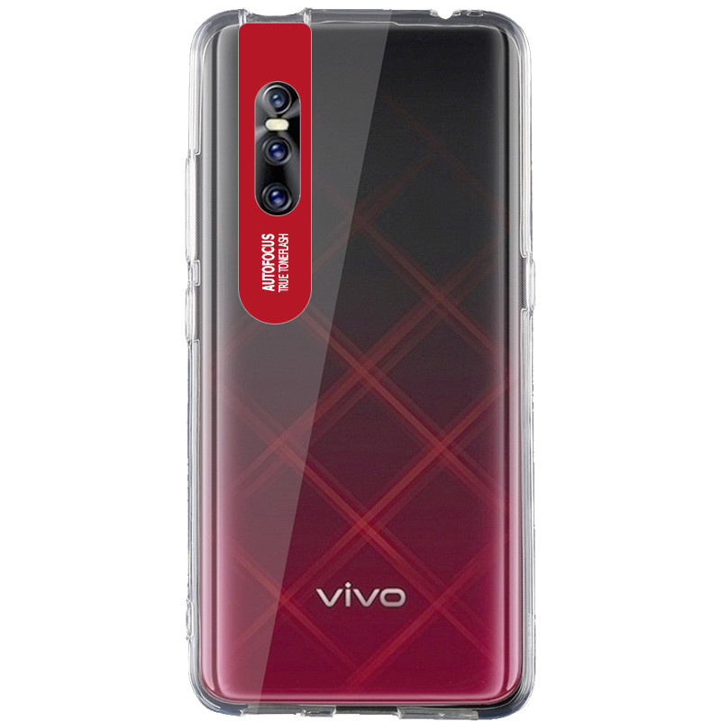 

TPU чехол Epic clear flash для Vivo V15 Pro Бесцветный / Красный (116234)