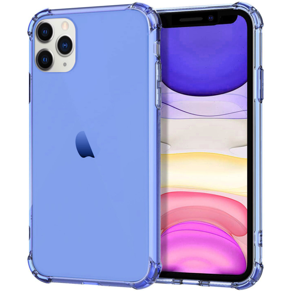 

TPU чехол Epic Ease с усиленными углами для Apple iPhone 11 Pro (5.8") Синий / Transparent (118814)