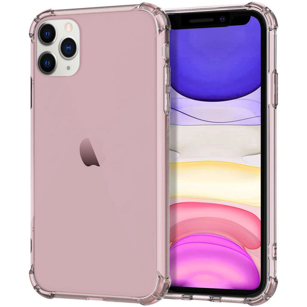 

TPU чехол Epic Ease с усиленными углами для Apple iPhone 11 Pro Max (6.5") Розовый / Transparent (118817)