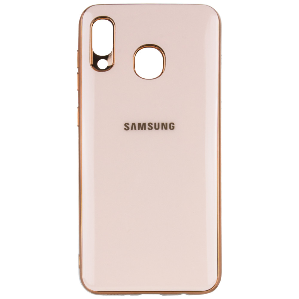 

TPU чехол GLOSSY LOGO для Samsung Galaxy A20 / A30 Розовый / Rose Gold (105640)