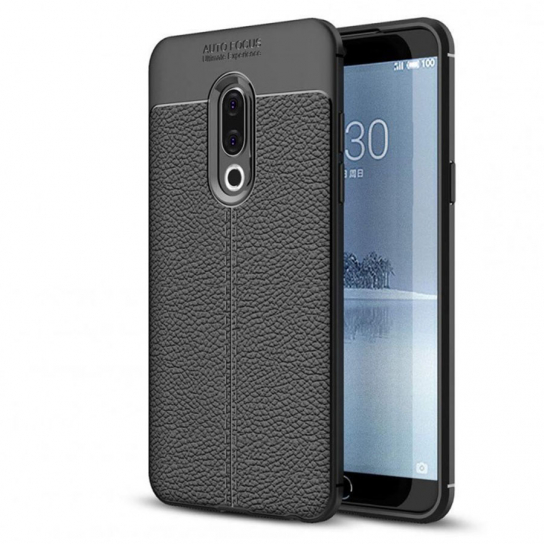 

TPU чехол iPaky Litchi Series для Meizu 15 Plus Черный (89815)
