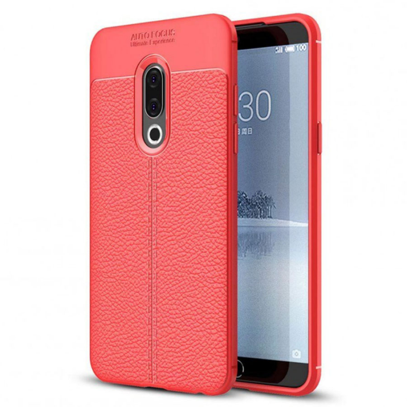 

TPU чехол iPaky Litchi Series для Meizu 15 Plus Красный (89813)