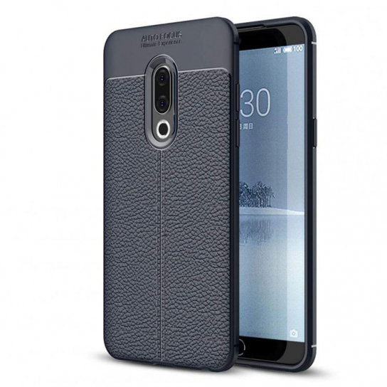 

TPU чехол iPaky Litchi Series для Meizu 15 Plus Синий (89814)