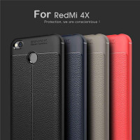 

TPU чехол фактурный (с имитацией кожи) для Xiaomi Redmi 4X