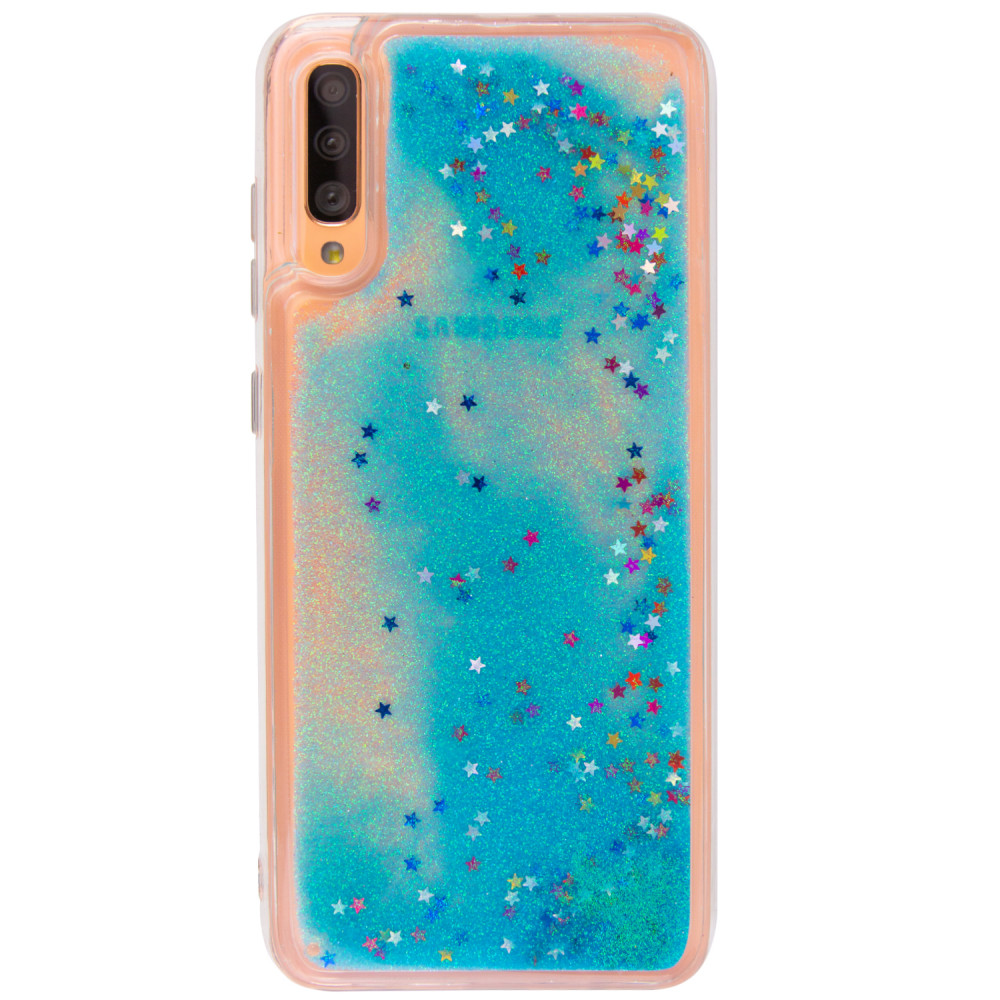 

TPU чехол Liquid hearts для Samsung Galaxy A70 (A705F) Голубой (105468)