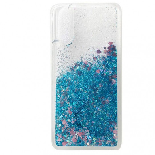 

TPU чехол Liquid hearts для Samsung A750 Galaxy A7 (2018) Голубой (90597)