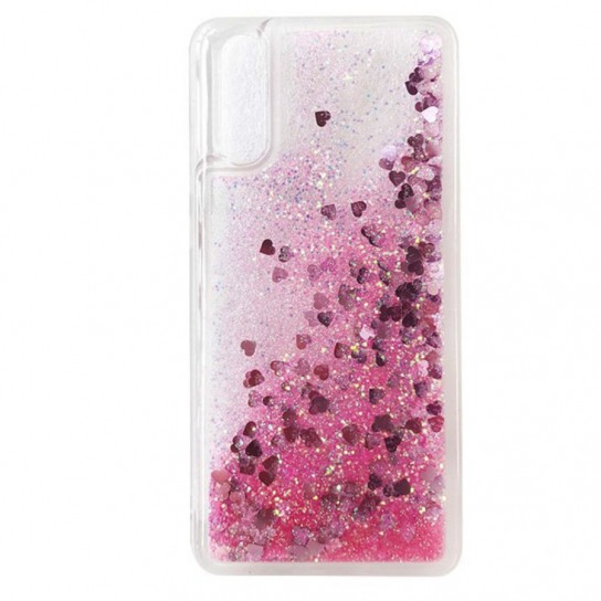 

TPU чехол Liquid hearts для Samsung A750 Galaxy A7 (2018) Розовый (90598)