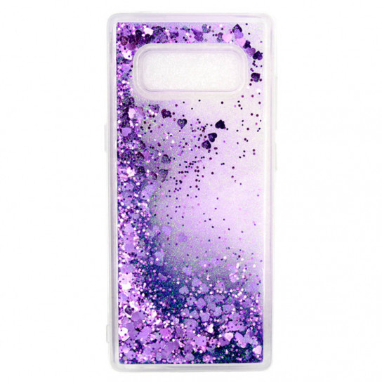 

TPU чехол Liquid hearts для Samsung G955 Galaxy S8 Plus Фиолетовый (90615)