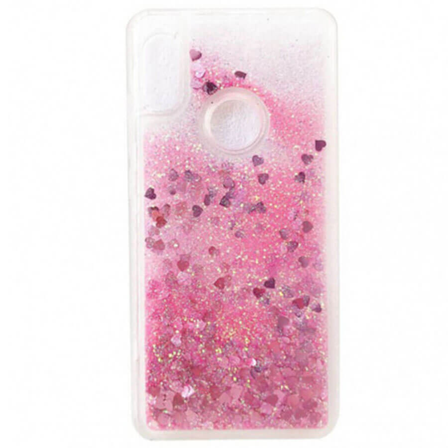 

TPU чехол Liquid hearts для Samsung Galaxy A20s Розовый (116608)