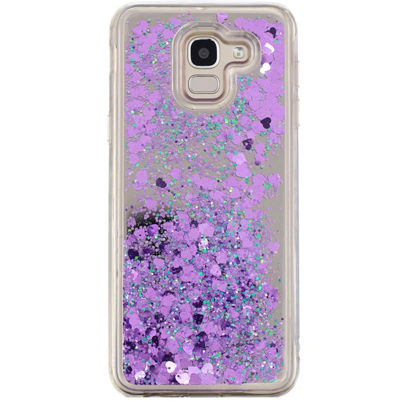 

TPU чехол Liquid hearts для Samsung Galaxy A6 (2018) Фиолетовый (90619)