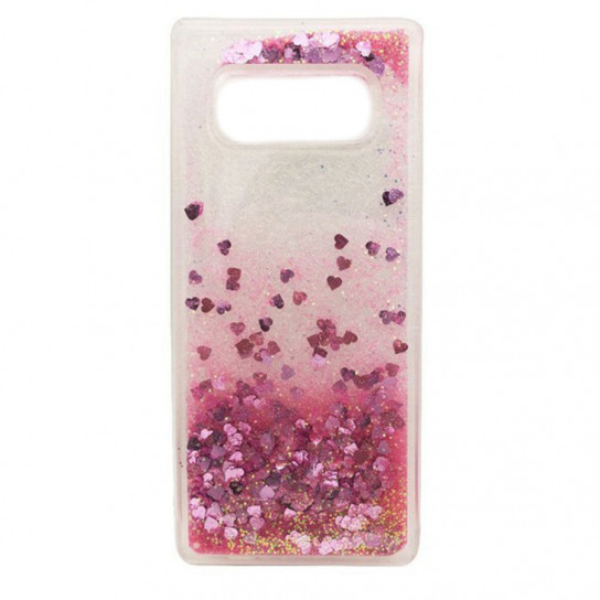 

TPU чехол Liquid hearts для Samsung Galaxy S10 Розовый (96046)