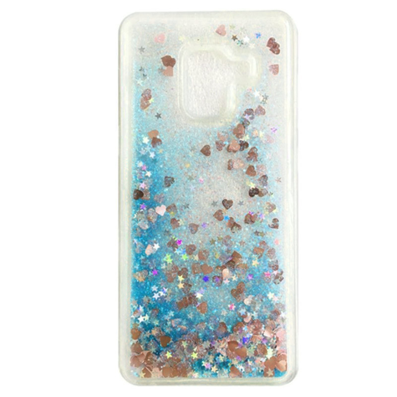 

TPU чехол Liquid hearts для Samsung Galaxy S9 Голубой (90633)