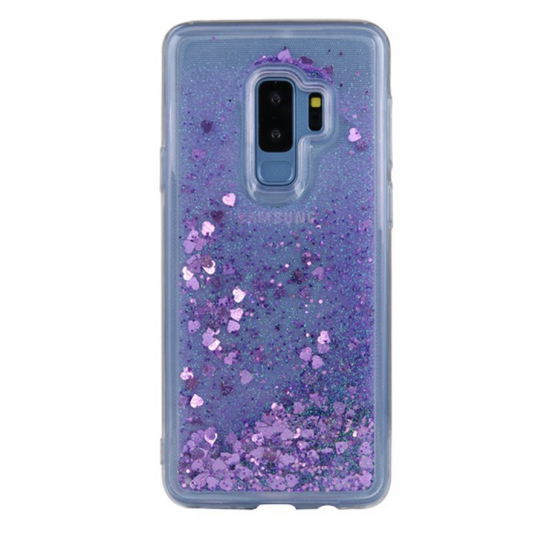 

TPU чехол Liquid hearts для Samsung Galaxy S9+ Фиолетовый (90639)