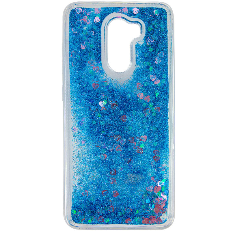 

TPU чехол Liquid hearts для Xiaomi Pocophone F1 Голубой (90692)