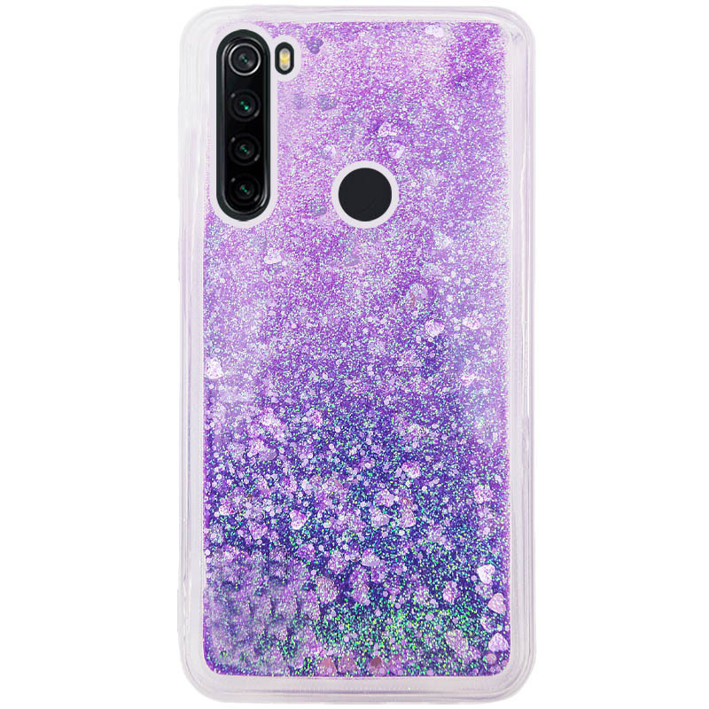 

TPU чохол Liquid hearts для Xiaomi Redmi Note 8 (Фіолетовий)