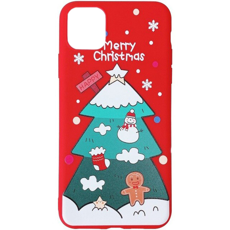 

Пластиковая накладка Merry Christmas для Apple iPhone 11 (6.1") Ёлка НГ (119057)