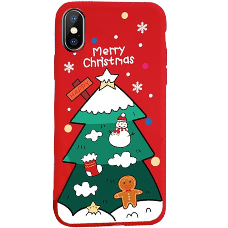 

Пластиковая накладка Merry Christmas для Apple iPhone X (5.8") Ёлка НГ (92492)