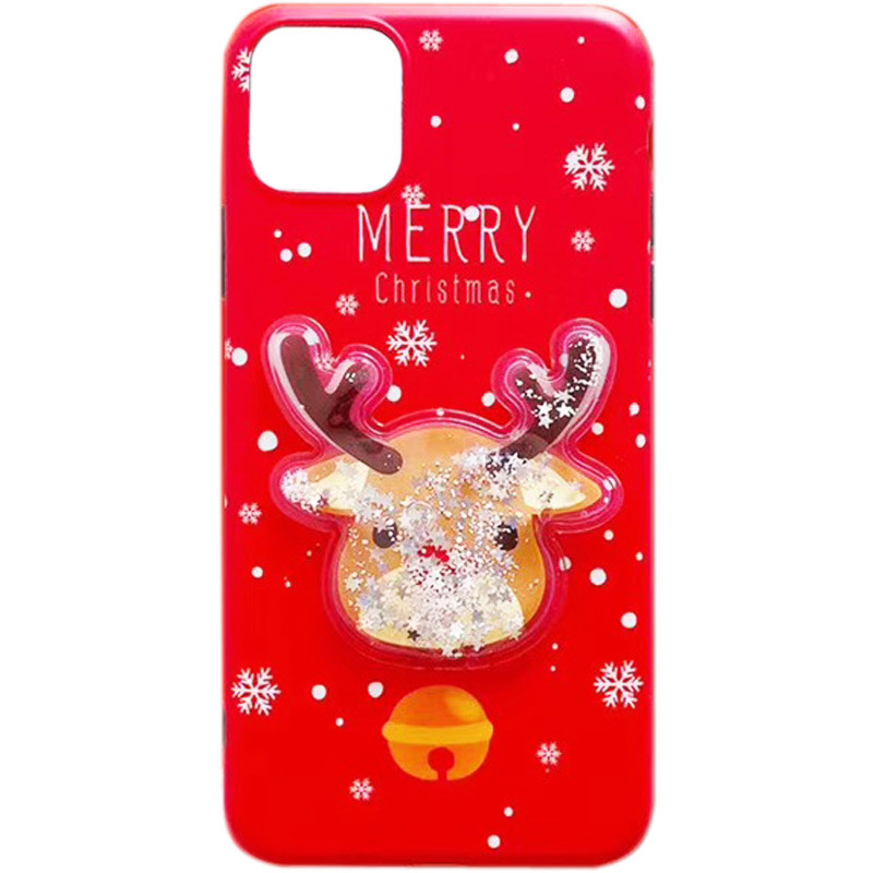 

TPU чехол Merry Christmas с жидкостью для Apple iPhone 11 (6.1") Олень / Бирюзовый (119066)