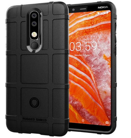 

TPU чехол Rugged Shield для Nokia 8.1 (Nokia X7) Черный (95380)