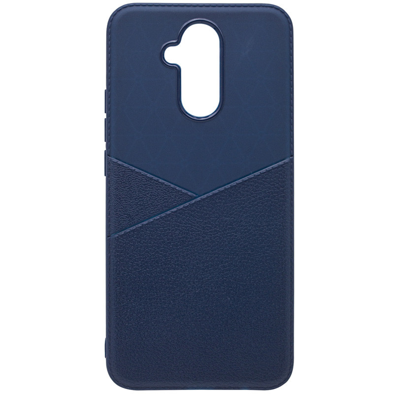 

TPU чехол с имитацией кожи Leather Half для Huawei Mate 20 lite Синий (95406)