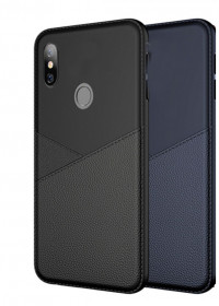 

TPU чехол с имитацией кожи Leather Half для Xiaomi Redmi Note 6 Pro