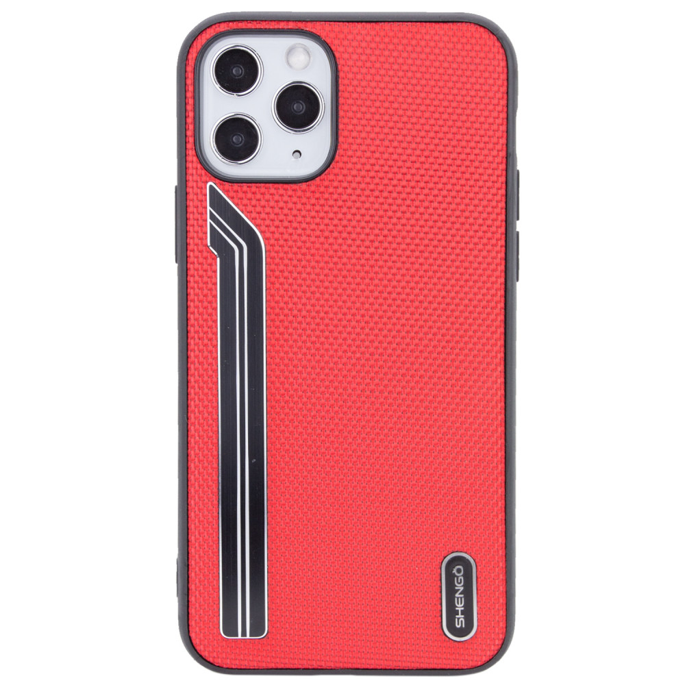 

TPU чохол SHENGO Textile series для Apple iPhone 11 Pro (5.8") (Червоний)