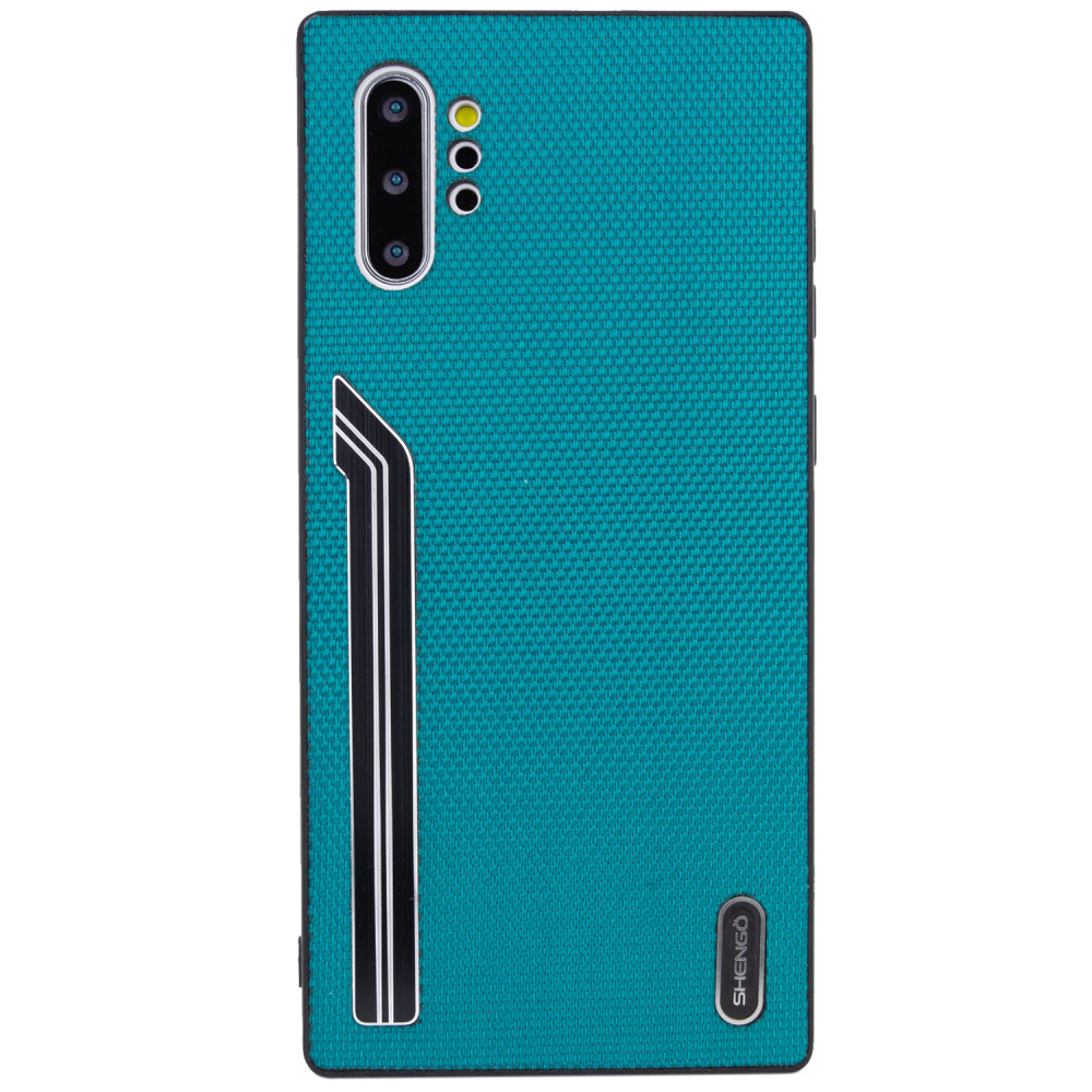 

TPU чохол SHENGO Textile series для Samsung Galaxy Note 10 Plus (Зелений)