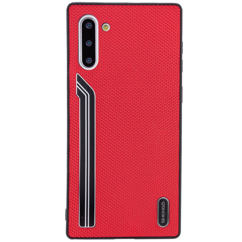 

TPU чохол SHENGO Textile series для Samsung Galaxy Note 10 (Червоний)