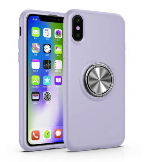 

TPU чехол Summer ColorRing под магнитный держатель для Apple iPhone X (5.8") Фиолетовый (103575)
