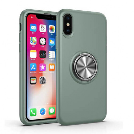 

TPU чехол Summer ColorRing под магнитный держатель для Apple iPhone X (5.8") Салатовый (103573)