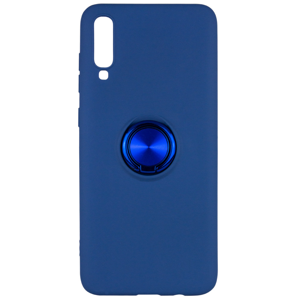 

TPU чехол Summer ColorRing под магнитный держатель для Samsung Galaxy A70 (A705F) Синий (103598)