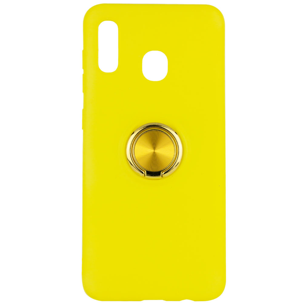

TPU чехол Summer ColorRing под магнитный держатель для Samsung Galaxy A20 / A30 Желтый (105365)