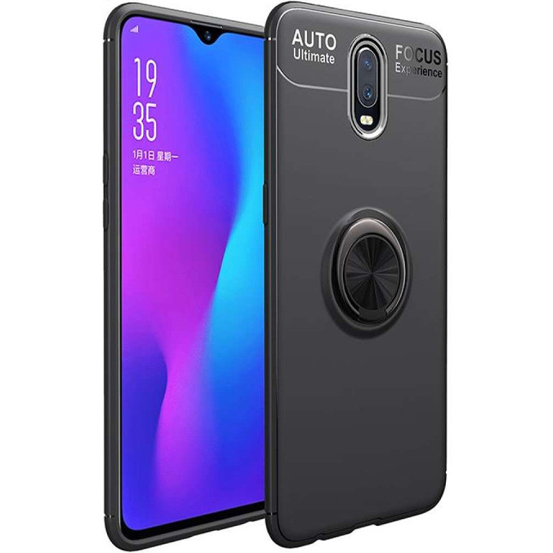 

TPU чохол Deen ColorRing під магнітний тримач (opp) для OnePlus 7 (Чорний / чорний)