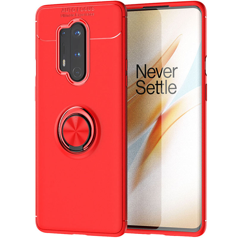 

TPU чехол Deen ColorRing под магнитный держатель (opp) для OnePlus 8 Pro Красный / Красный (143595)