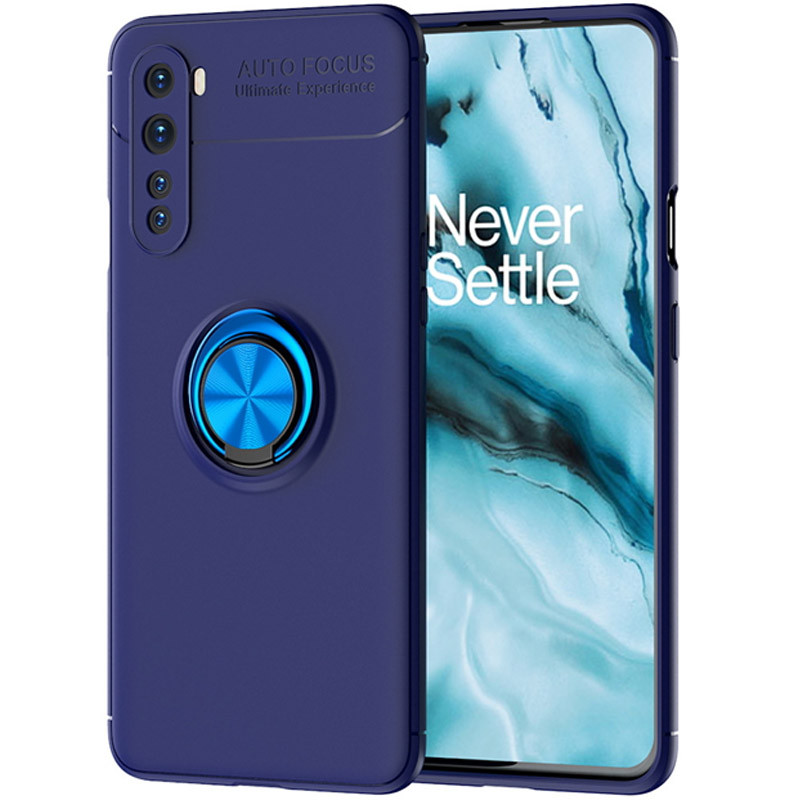 

TPU чохол Deen ColorRing під магнітний тримач (opp) для OnePlus Nord (Синій / синій)