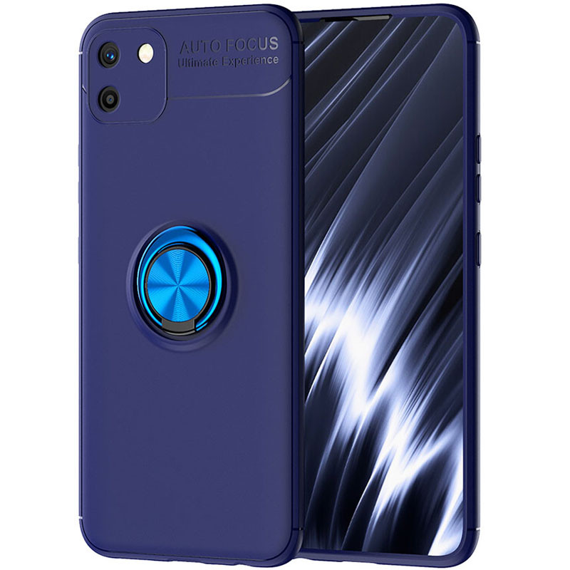 

TPU чохол Deen ColorRing під магнітний тримач (opp) для Realme C11 (Синій / синій)