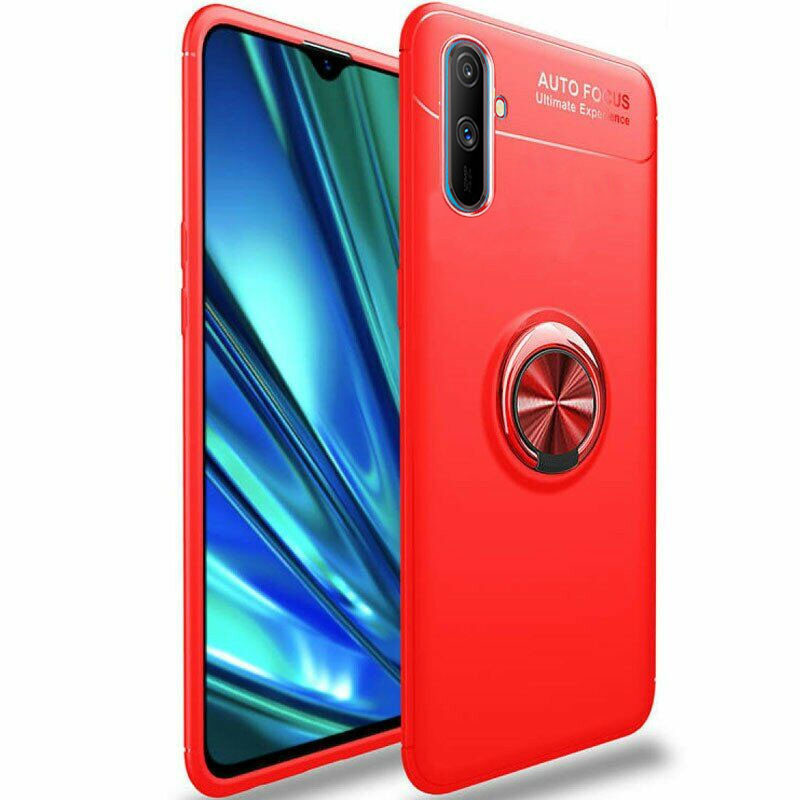 

TPU чехол Deen ColorRing под магнитный держатель (opp) для Realme C3 (dual camera) Красный / Красный (143562)