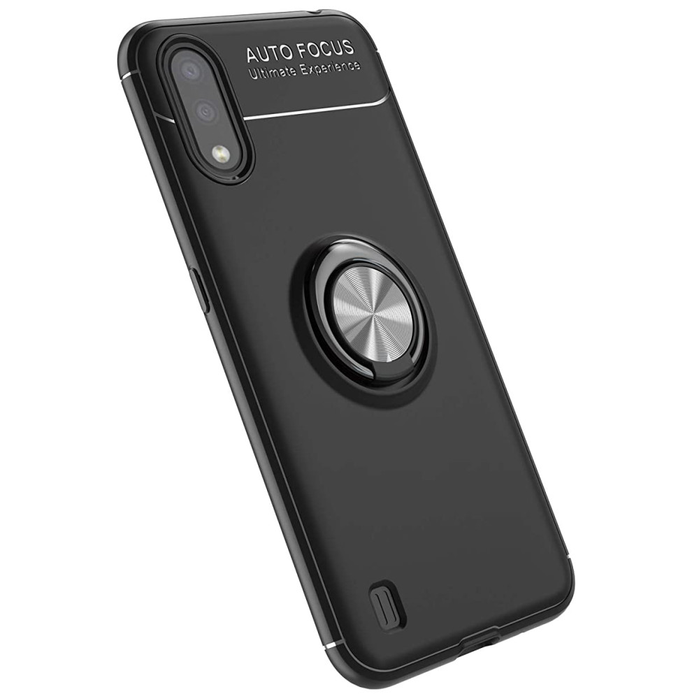 

TPU чохол Deen ColorRing під магнітний тримач (opp) для Samsung Galaxy A01 (Чорний / чорний)