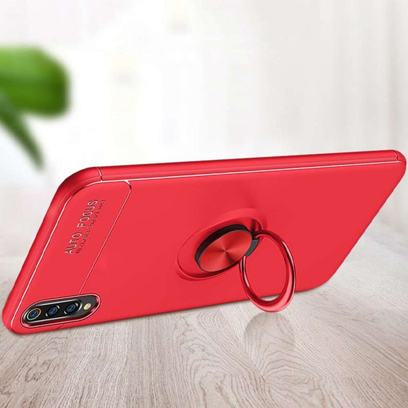 

TPU чехол Deen ColorRing под магнитный держатель (opp) для Samsung Galaxy A30s Красный / Красный (146391)