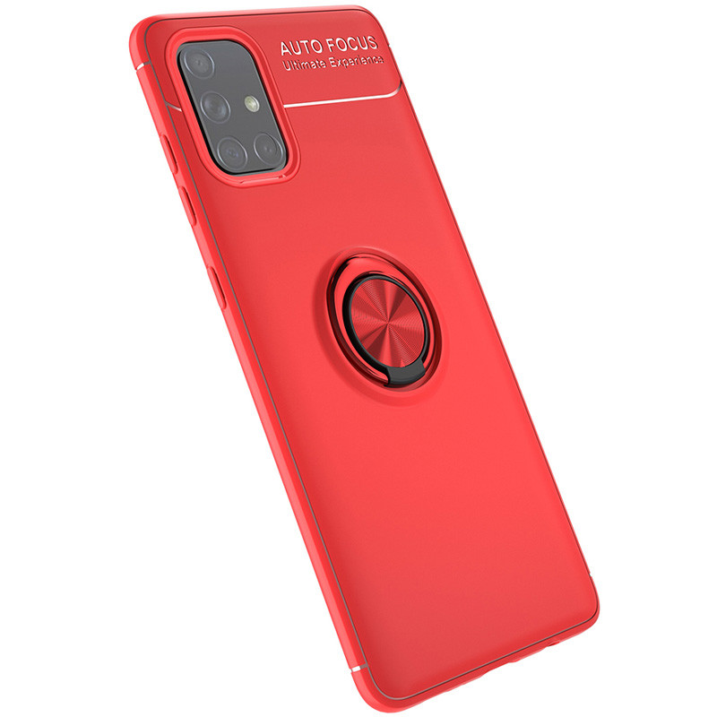 

TPU чехол Deen ColorRing под магнитный держатель (opp) для Samsung Galaxy A71 Красный / Красный (144620)