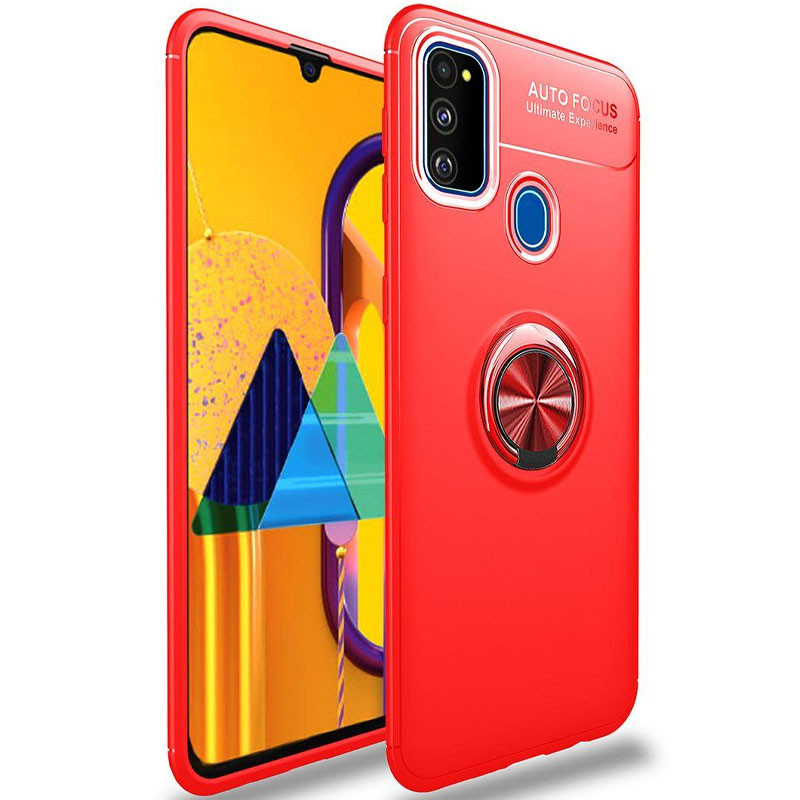 

TPU чехол Deen ColorRing под магнитный держатель (opp) для Samsung Galaxy M21 Красный / Красный (146393)