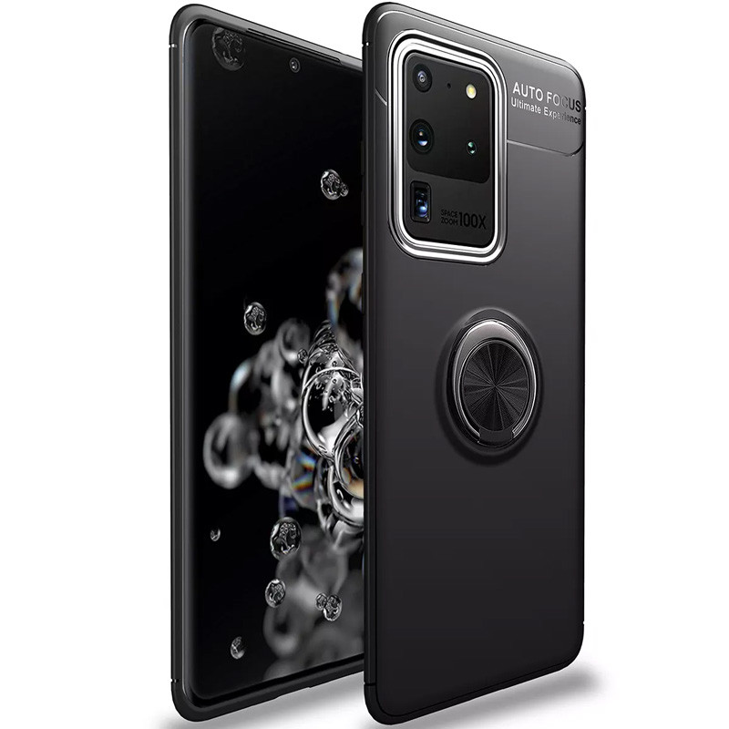 

TPU чехол Deen ColorRing под магнитный держатель (opp) для Samsung Galaxy S20 Ultra Черный / Черный (146406)
